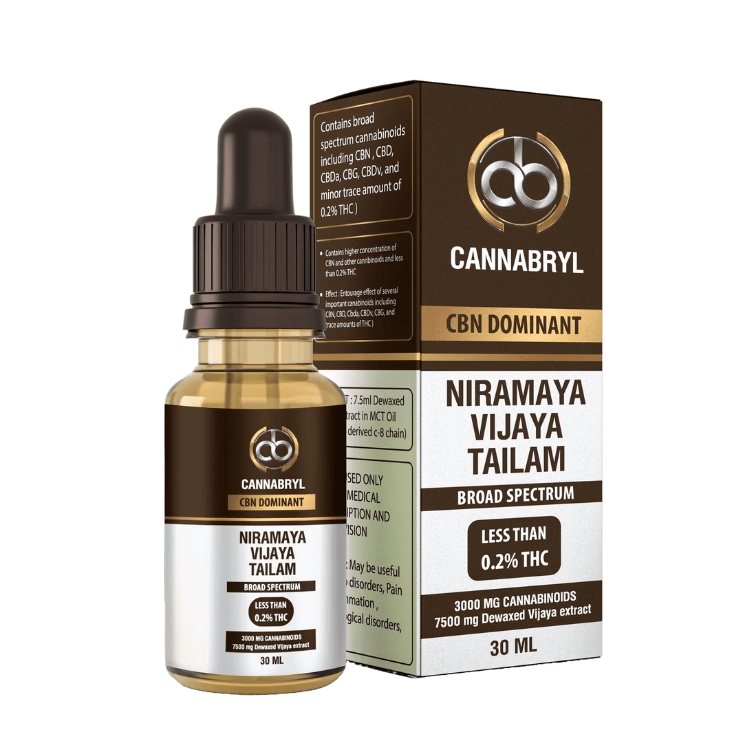 Broad Spectrum Cbd Oil - Cannabryl- Niramaya Vijaya Tailam ( Broadspectrum CBN)
