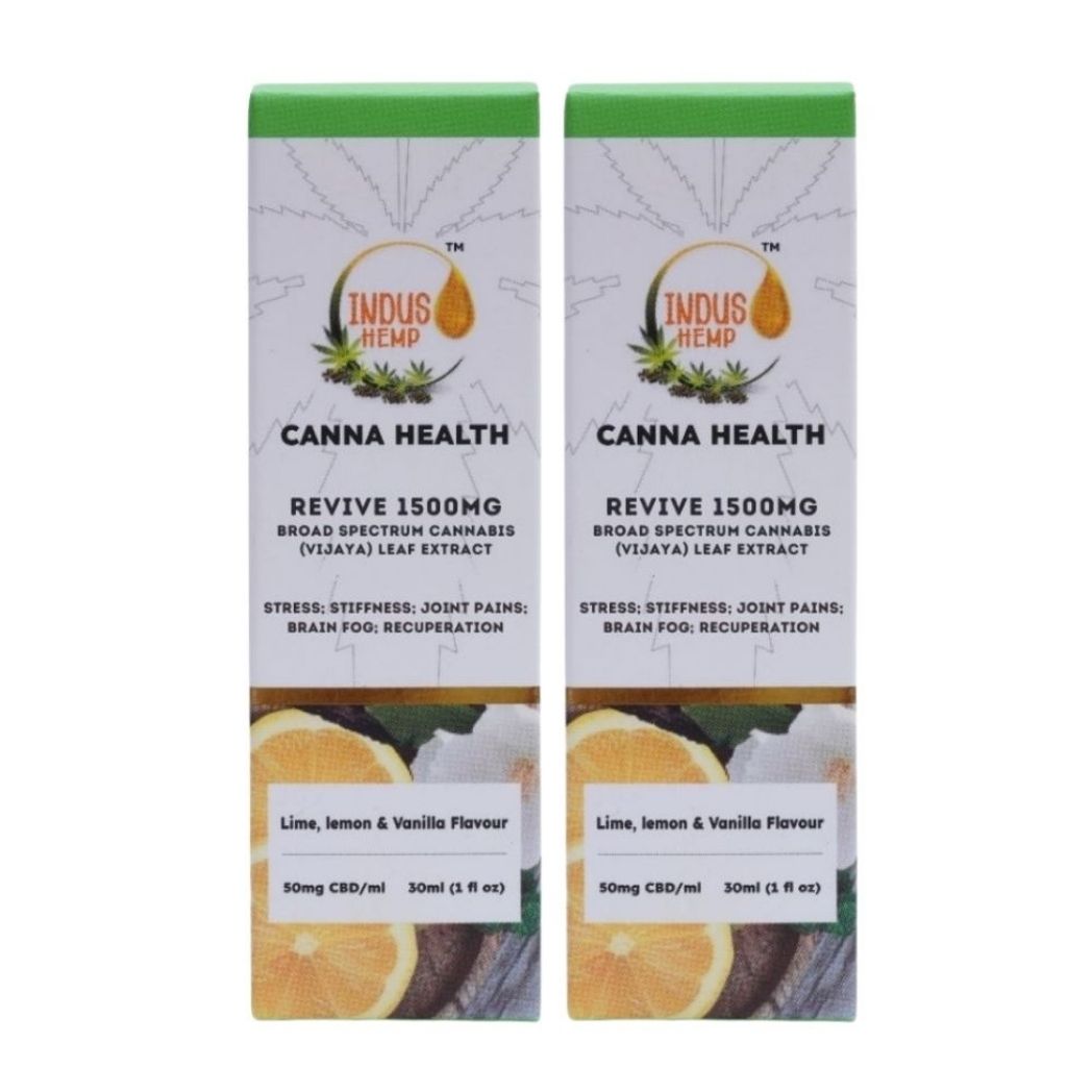 Indus Hemp CBD Oil Revive Combo | Peppermint & Lime Flavour (750mg/1500mg/2200mg)