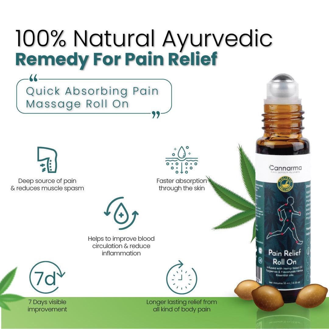 Cannarma Pain Relief Rollon | Heals Back Pain, Muscle Pain, Knee Pain, Joint Pain & HeadacheRoll onPain Relief Rollon - Cannarma Pain Relief Roll-On | Natural Relief