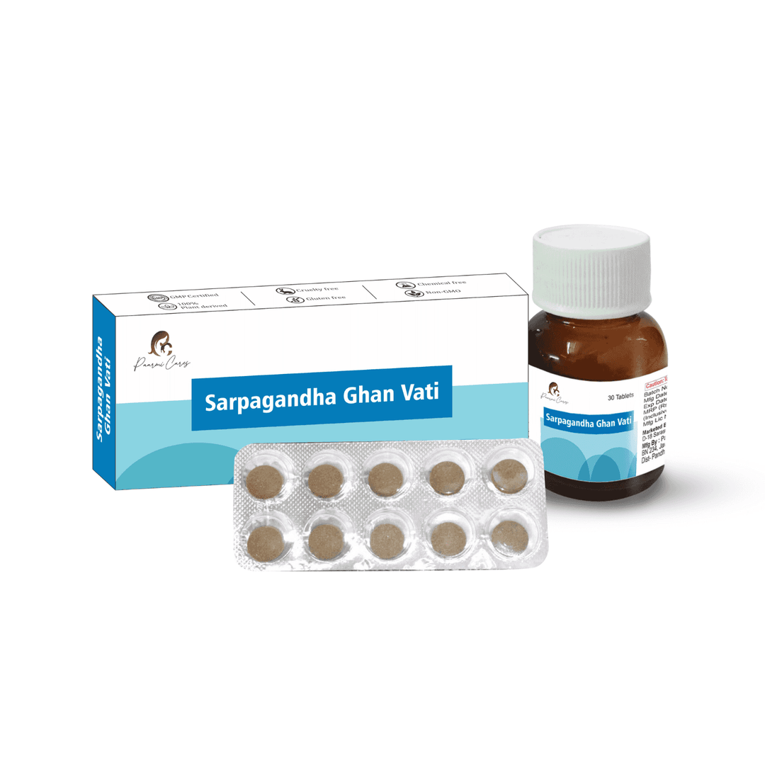 Paarmi Cares- Sarpagandha Ghan Vati (For High BP)Paarmi Cares - Sarpagandha Ghan Vati for High BP | Hypotensive