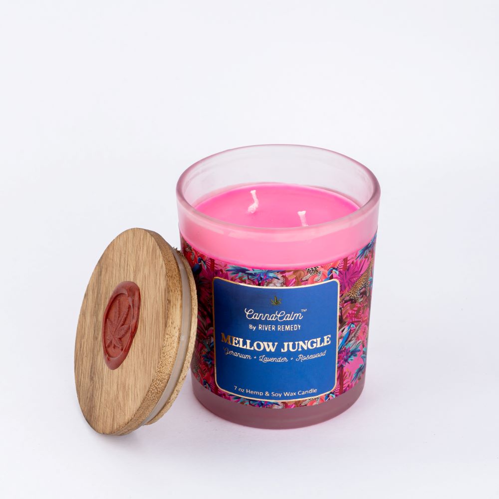 River Remedy Mellow Jungle Hemp CandleHemp CandlesMellow Jungle Hemp Candle - Relaxing Aroma | 7Oz Eco Wax