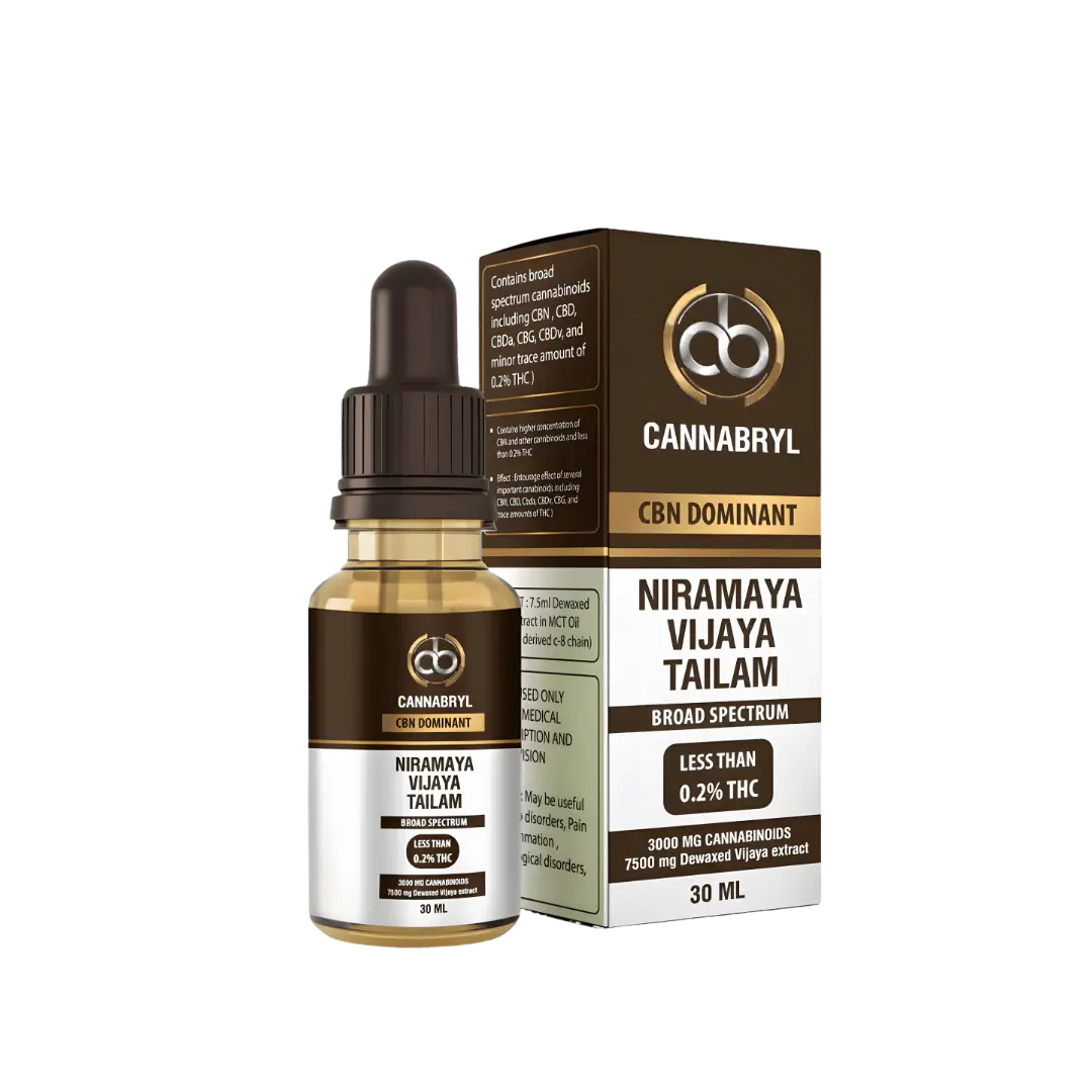 Cannabryl Vijaya Tailam - CBN Cannabidiol Tincture | Sleep, Anxiety –