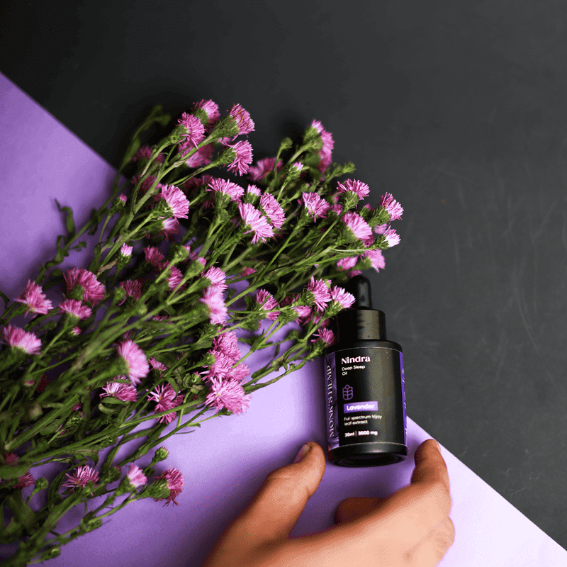 CBD + THC Oil - Monk's Hemp Nindra (1:1) Deep Sleep CBD Oil- Lavender (30ml)