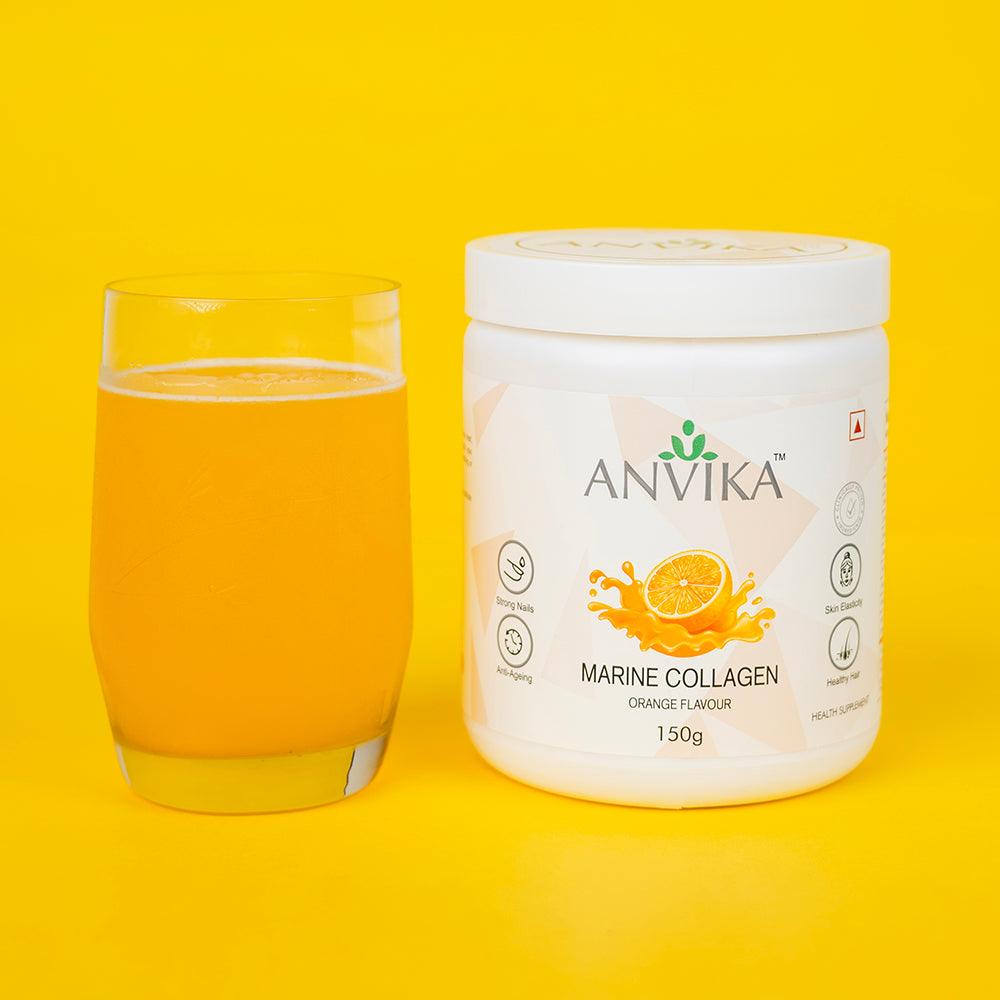 Anvika Marine Collagen 150gm Premium Japanese Peptides for Skin, Hairs, and NailsMarine CollagenAnvika Marine Collagen Peptides - Skin & Hair | Potent Care