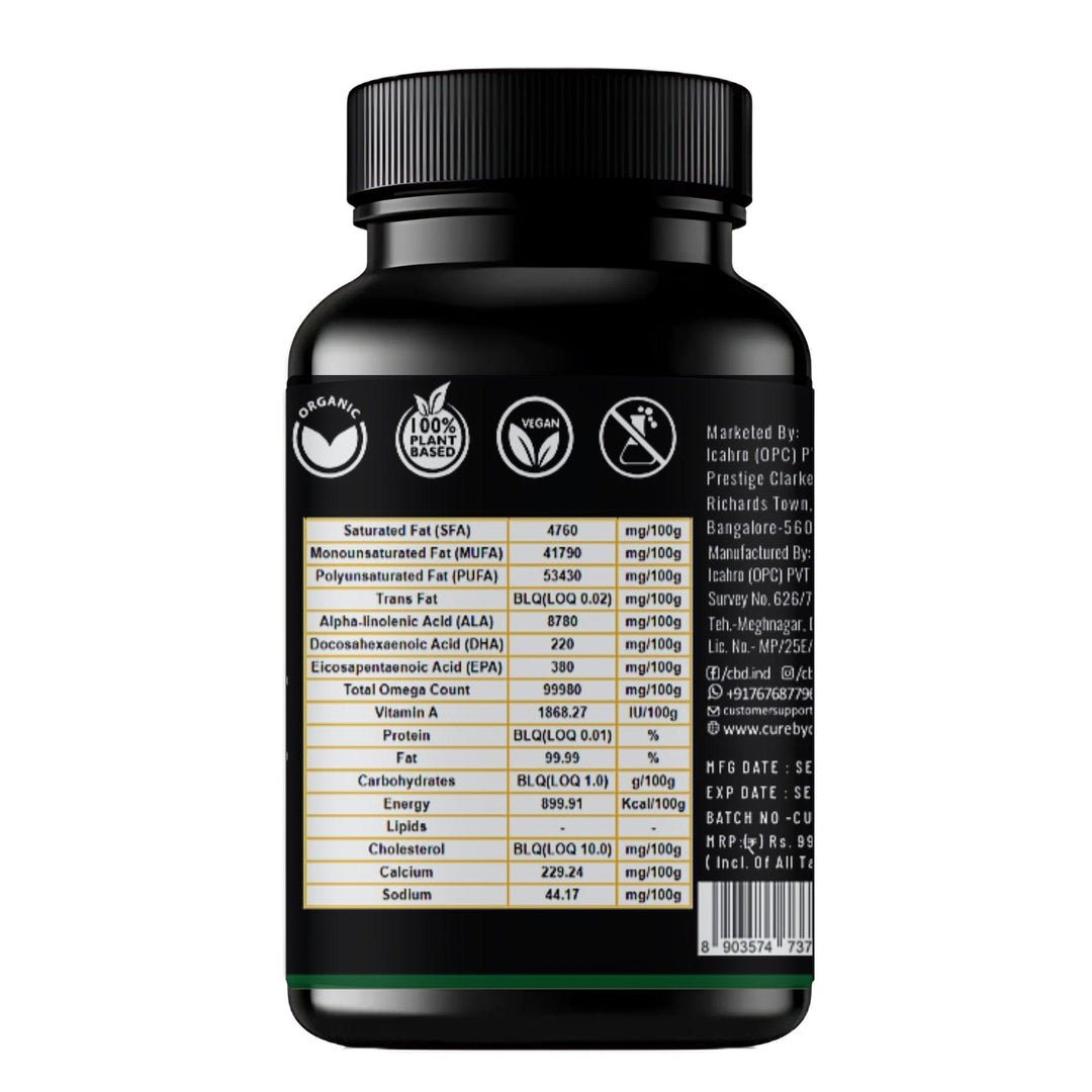 Cure By Design Hemp Seed Oil Softgel Capsule 500mgHemp Seed Oil SoftgelCure By Design Hemp Seed Oil Softgel Capsules 500mg | Heart Health, Skin, Immune Support