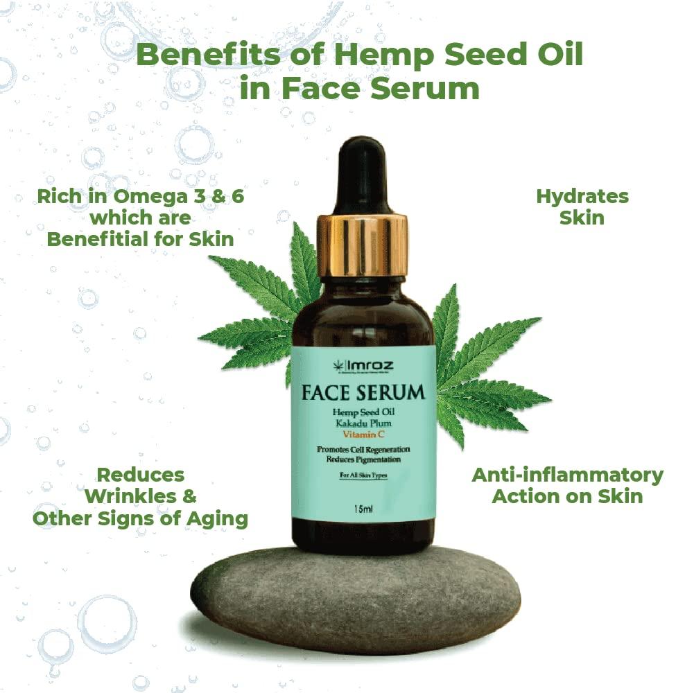 IMROZ FACE SERUM WITH HEMP SEED OIL, KAKADU PLUM, VITAMIN CHealth & BeautyVitamin C Face Serum | Face Serum with Hemp Seed & Kakadu Plum | CSIN