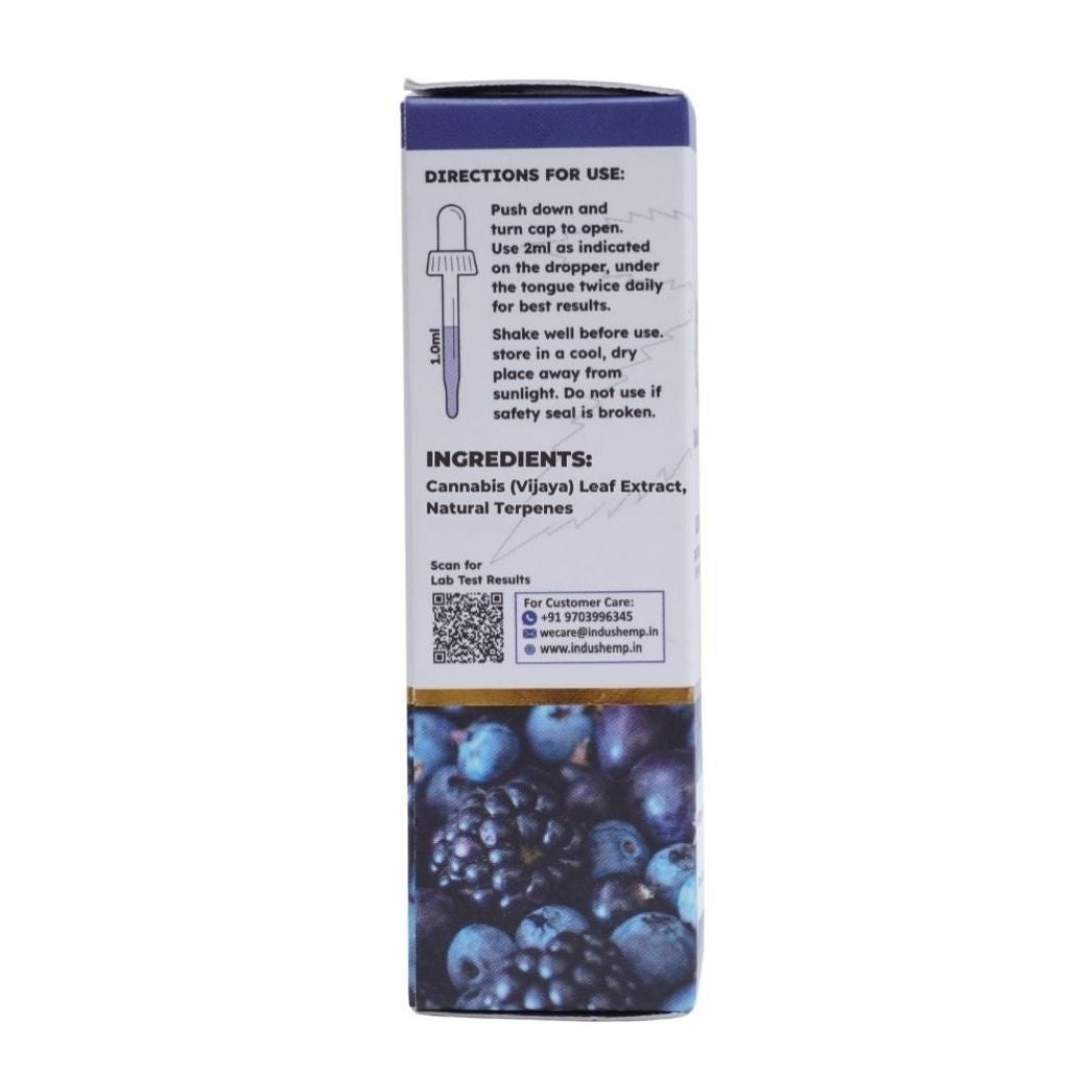 INDUS HEMP CANNA HEALTH CBD Sleep 2200mg – Blueberry & Blackberry Flavour| Combo Pack of 2 | Broad Spectrum Cannabis (Vijaya)  Leaf Extract | Insomnia, Sleep Latency, Cortisol, Reduction
