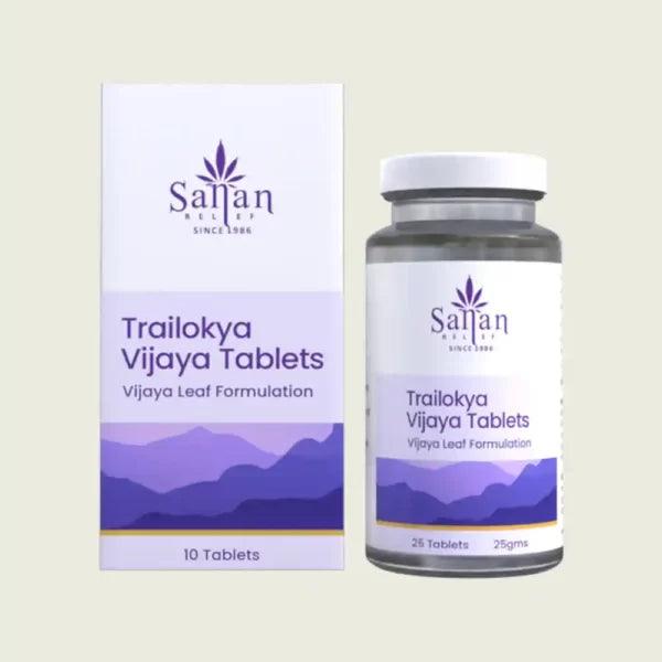 Trailokya Vijaya Vati Tablet 500mg- Sanan ReliefVijaya VatiTrailokya Vijaya Vati 500mg - Pain Relief | Chronic Pains