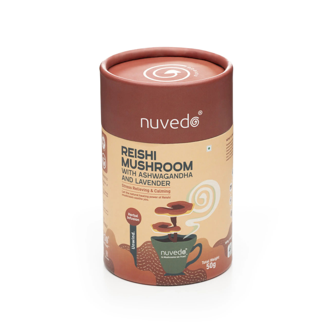 Nuvedo - Reishi Mushroom Dual Extract with Ashwagandha and Lavender