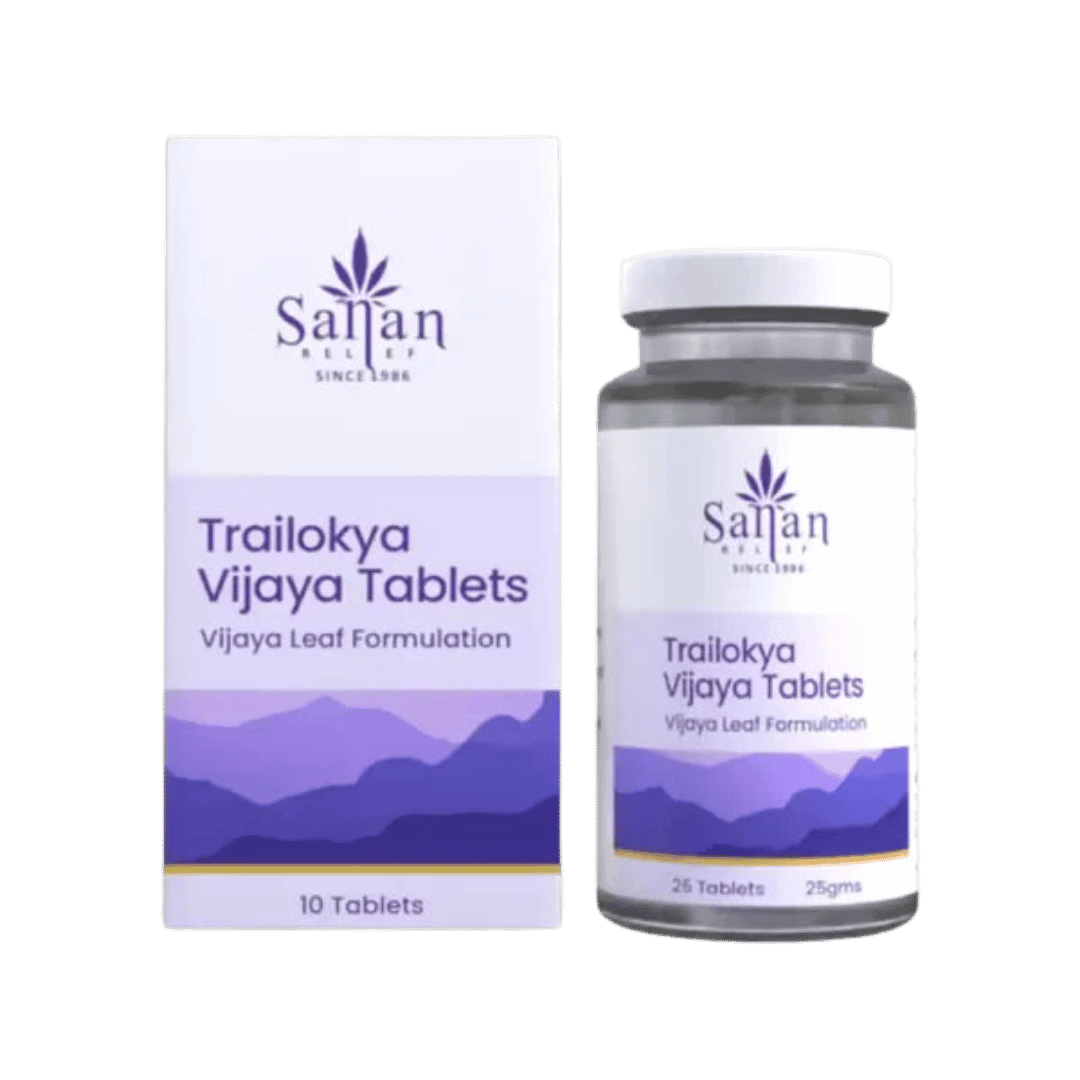 Trailokya Vijaya Vati Tablet 500mg- Sanan ReliefVijaya VatiTrailokya Vijaya Vati 500mg - Pain Relief | Chronic Pains