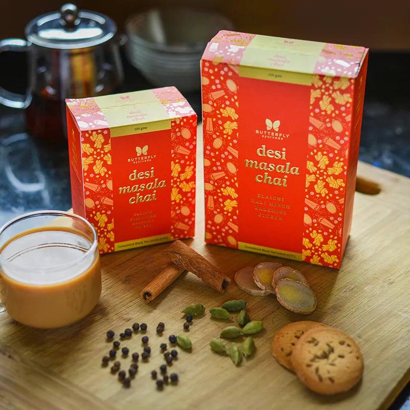 Butterfly Ayurveda- Desi Masala Chai | Tea for Boosting Immunity & DigestionHerbal TeaDesi Masala Chai Tea - Immunity & Digestion | Spices Blend