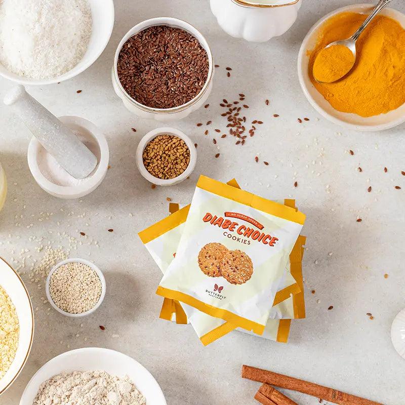 Butterfly Ayurveda- Diabe Choice CookiesCookiesButterfly Ayurveda Cookies - Diabetic Cookies for Weight Loss | Fiber & Calcium Boost