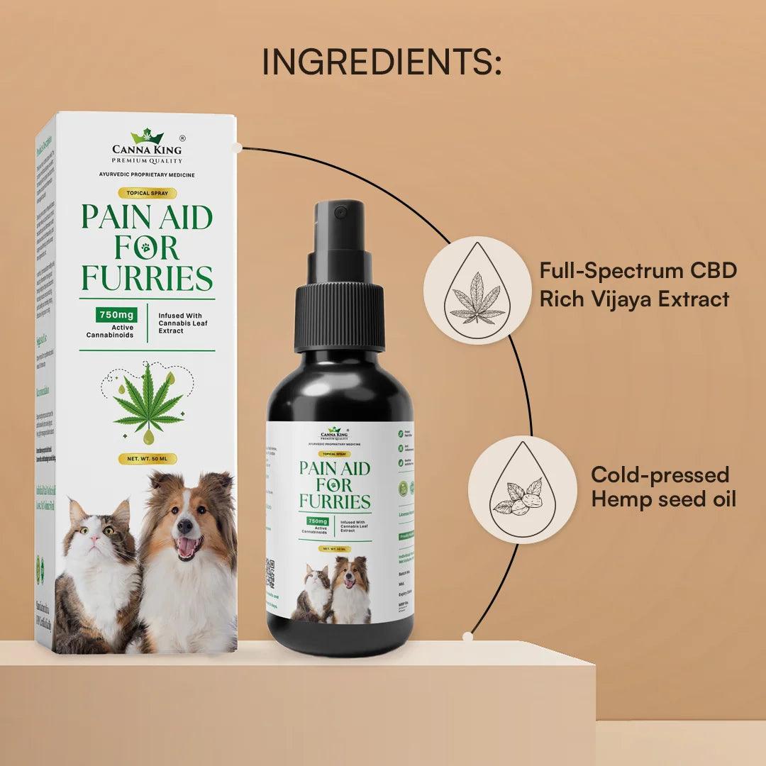 Cannaking- Pain Aid for Furries (Topical)- 750mg  (50ml)Pet CBD oilCannaking Pain Aid for Furries - CBD Relief Topical | 750mg