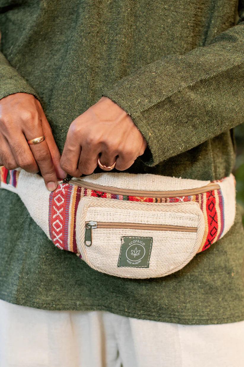 Ecofrico -Hemp Waist BagHemp BackpackEcofrico Hemp Waist Bag - Eco-friendly Hemp Waist Bag|Durable, Adjustable Strap