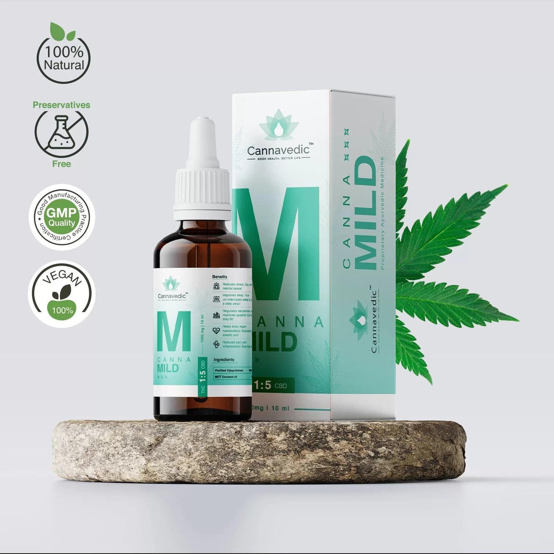 Cannavedic - CannnaMildTHC+CBD Oil (1:5|THC:CBD) 1000mg,10mlCBD + THC OilCannavedic - CannnaMildTHC+CBD Oil (1:5|THC:CBD) 1000mg,10ml