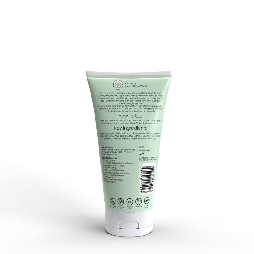 Imroz - Face Wash With Hemp Seed Oil & Kumkumadi - 100 mlHealth & Beauty Face Wash With Hemp Seed Oil & Kumkumadi | Hemp Face Wash | CBD Store