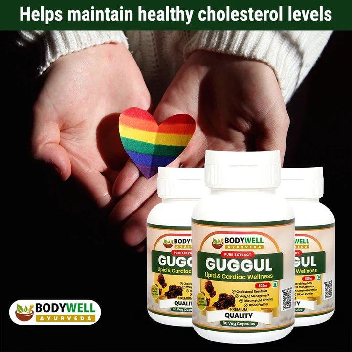 Bodywell Ayurveda - Guggul Pure Extract Capsule | Natural Antioxidant | Improves Joints Health, Digestion & Metabolism | Supports Detoxification | 500mgHealth CareBodywell Ayurveda - Guggul Pure Extract Capsule | Natural Antioxidant