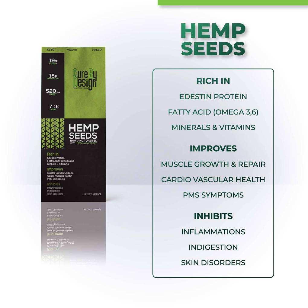 Cure By Design Roasted Hemp Seeds With Pink Himalayan SaltHealth Care