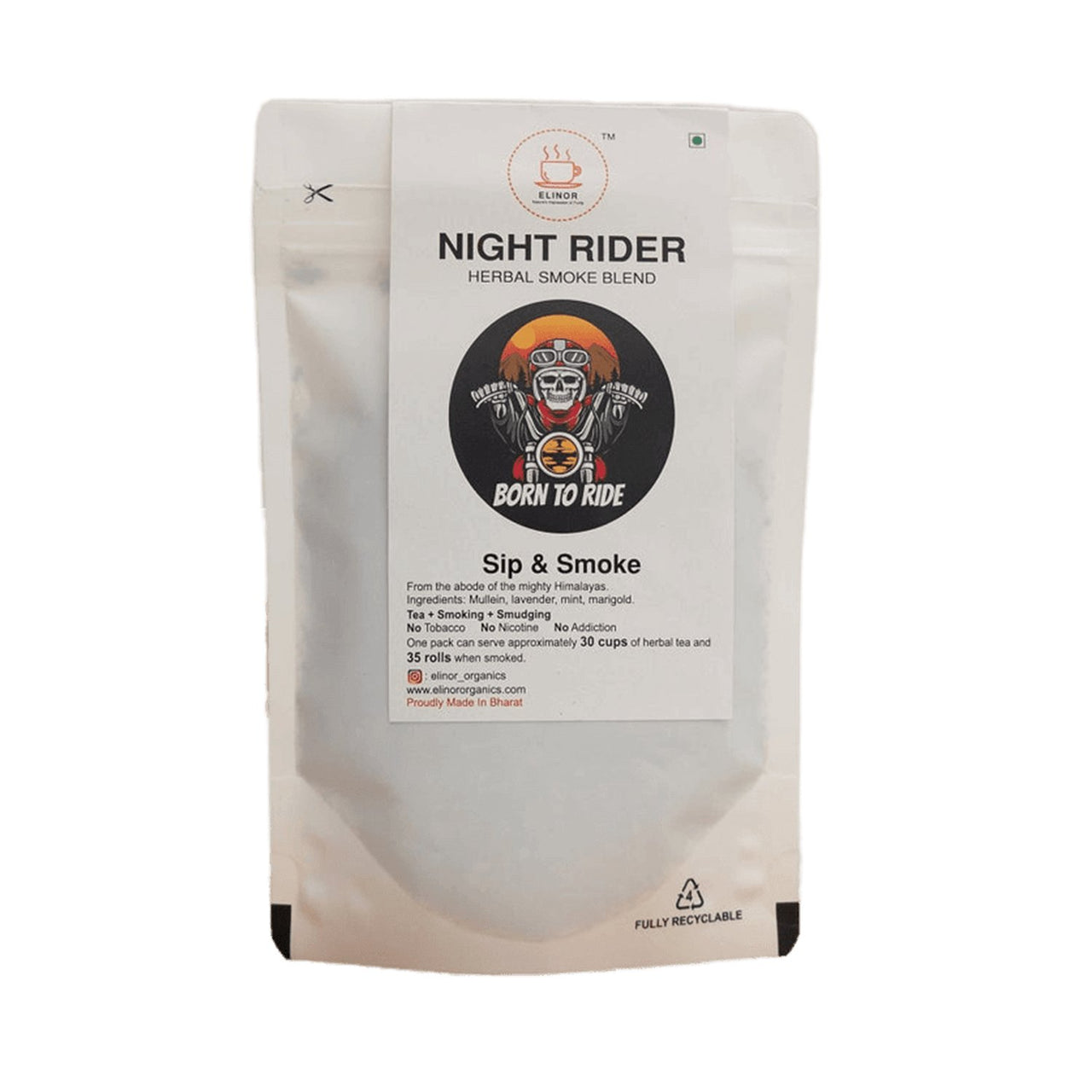 Elinor Organics | Night Rider | Herbal Smoking Blend - CBD Store India