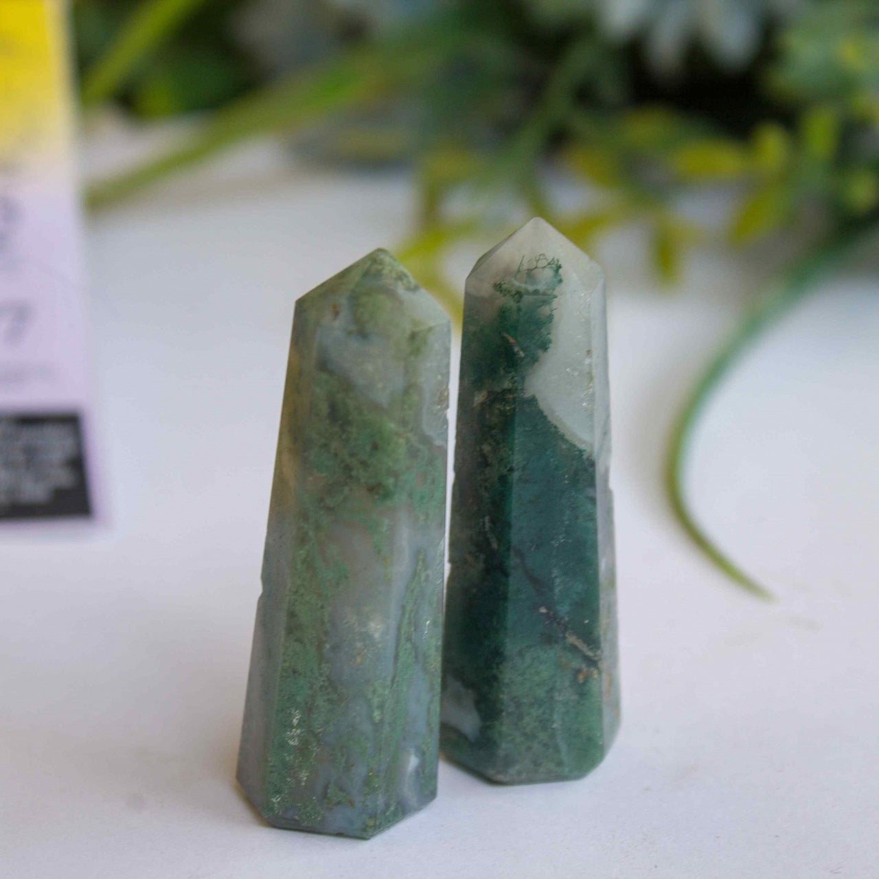 Gaea Crystals - Moss Agate Crystal Pointer - CBD Store India
