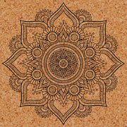 Grip Cork 24 Inches X 72 Inches, 7MM Thickness, Mandala Design Yoga Mats For Men & Women With Carry Strap & Bag. - CBD Store India