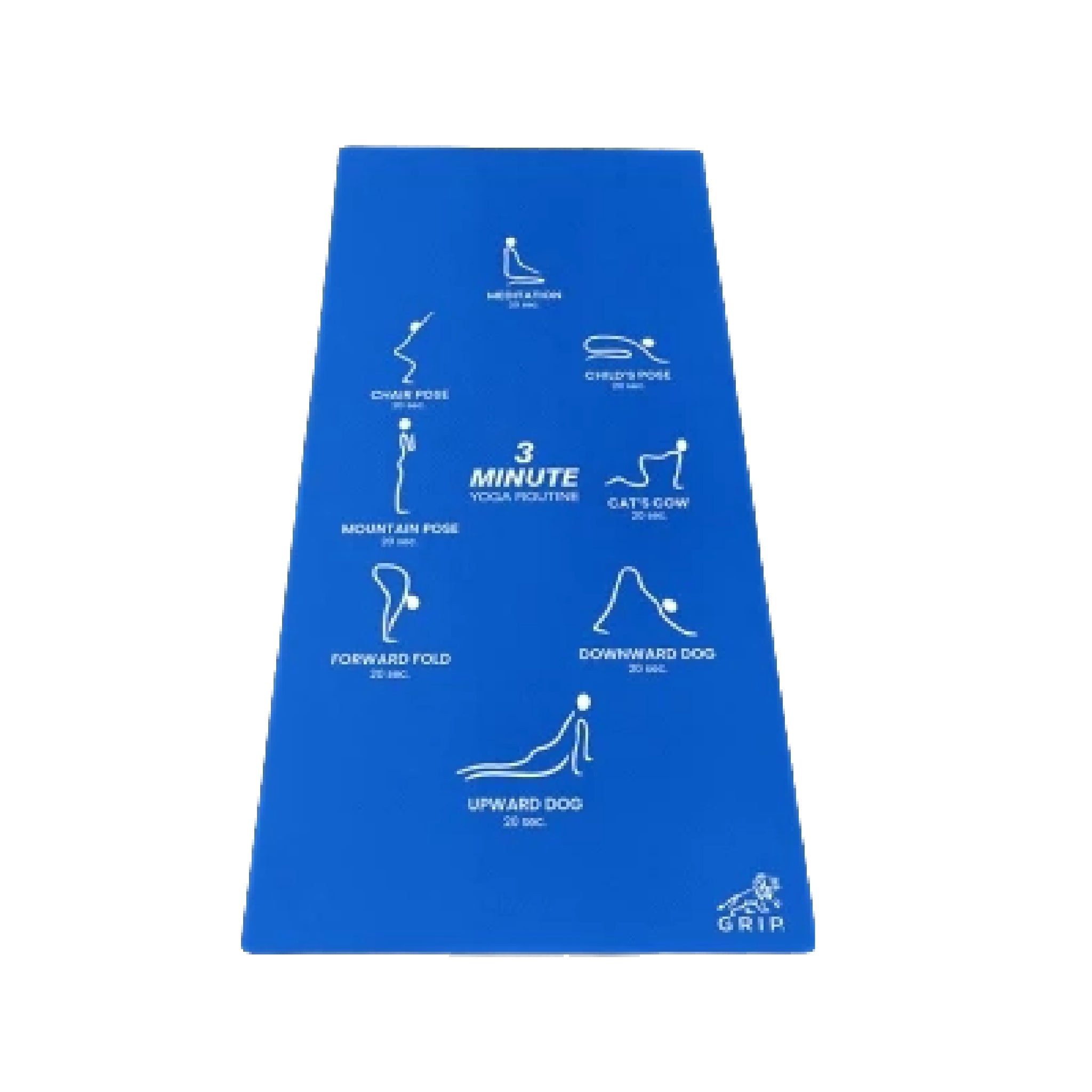 Grip 36 Inches x 78 Inches, 10MM Thickness, Blue Color, Yog Asana Design  Yoga Mats For Men & Women.