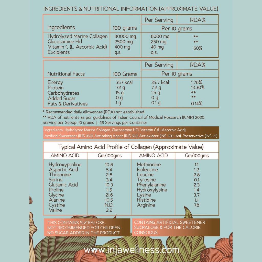 INJA Fit Marine Collagen For Skin, Joints And Muscles, With Vit C & Glucosamine - Coffee FlavourHealth CareINJA Fit Marine Collagen for Skin, Joints and Muscles - Coffee Flavour