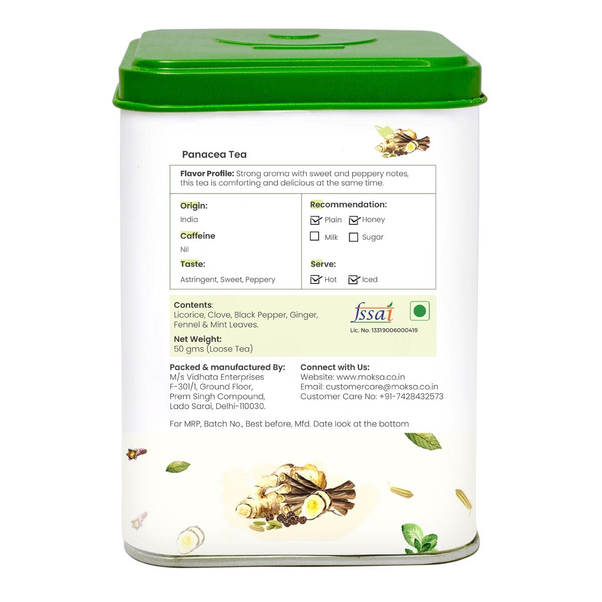 Moksa Turmeric Black Tea and Panacea Herbal Tea - Combo - CBD Store India