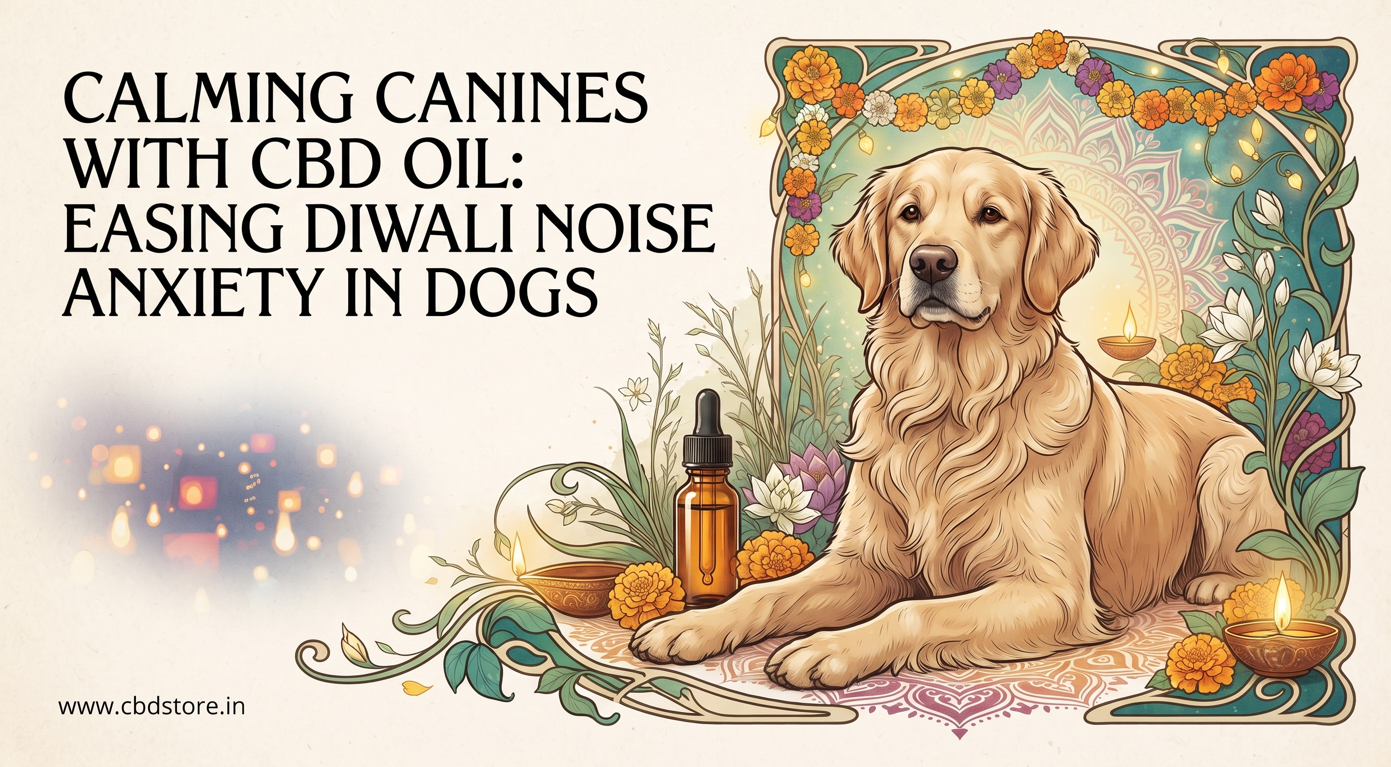 Calming Canines with CBD Oil: Easing Diwali Noise Anxiety in Dogs