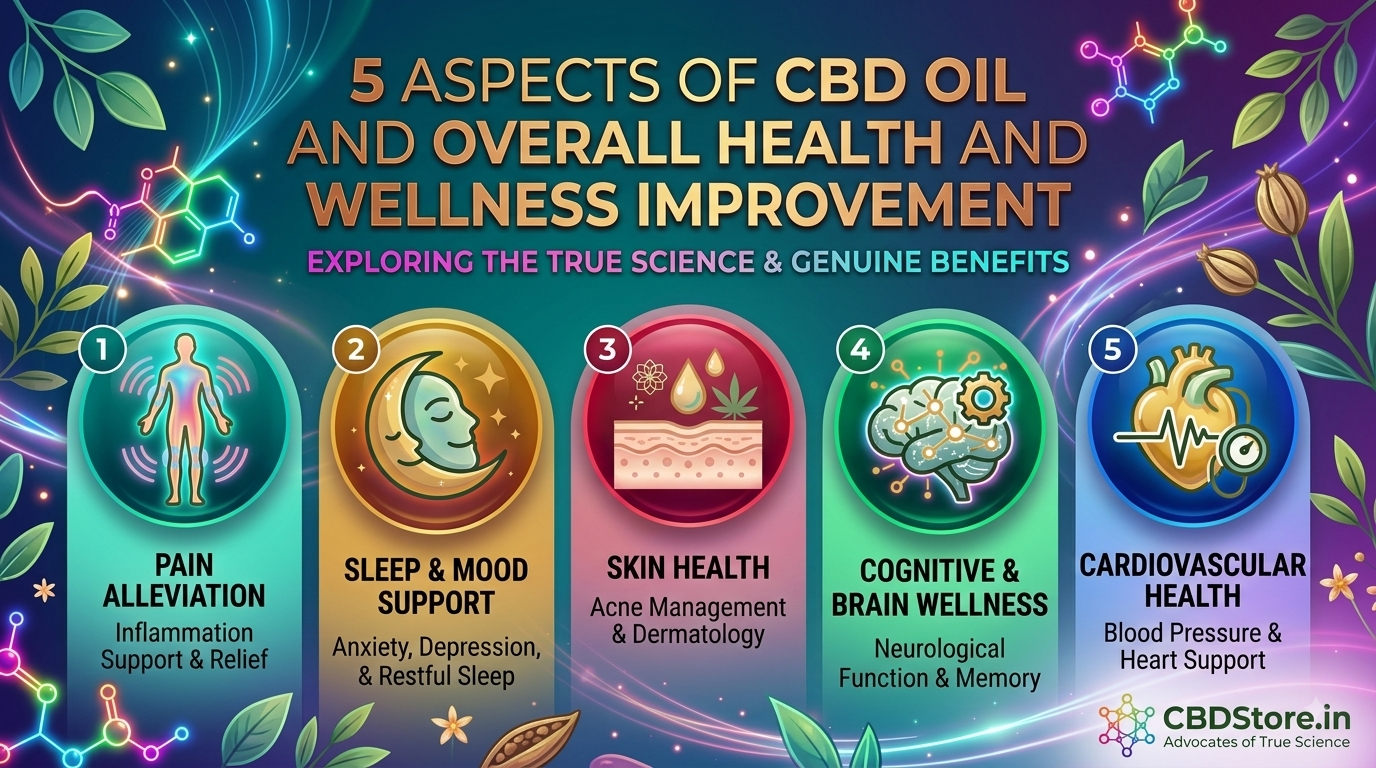 5 Aspects of CBD Oil and Overall Health and Wellness Improvement