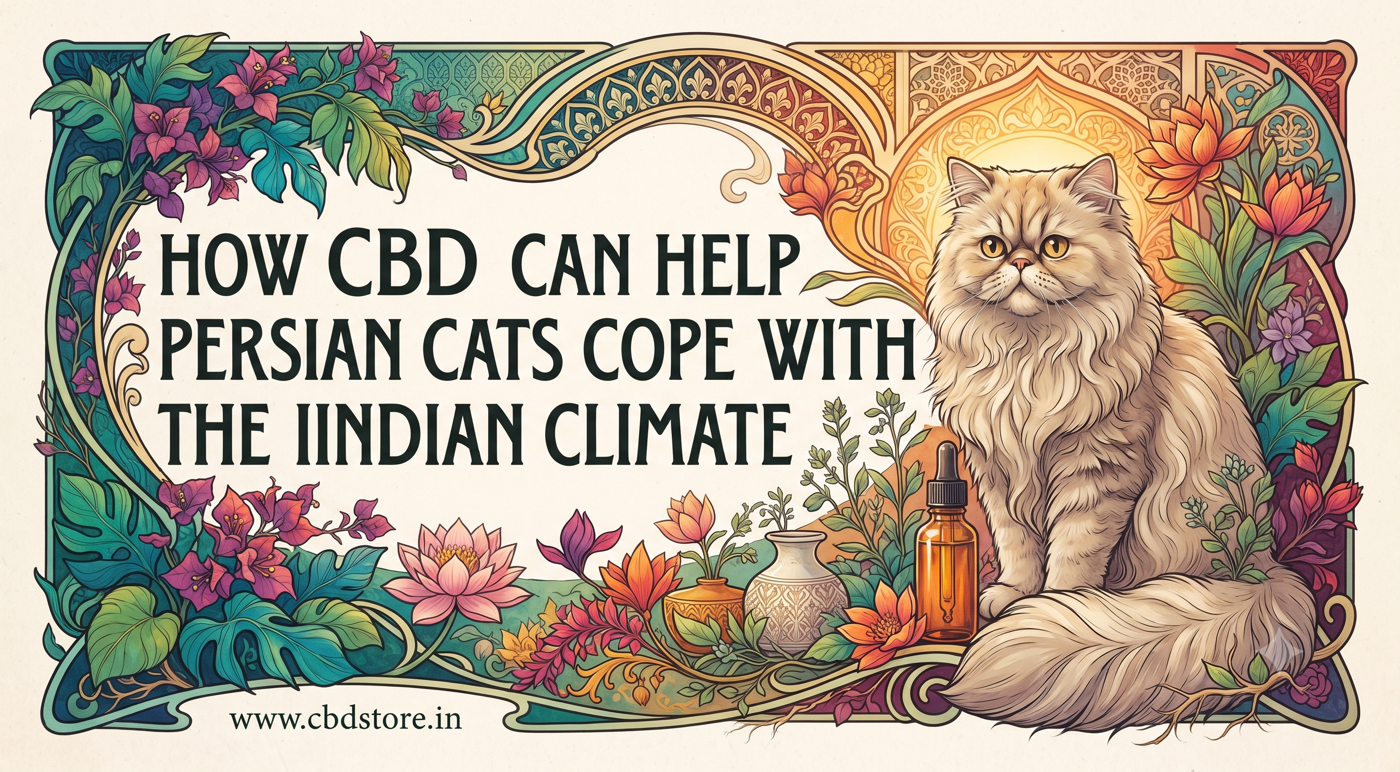 How CBD can help Persian Cats cope with the Indian Climate