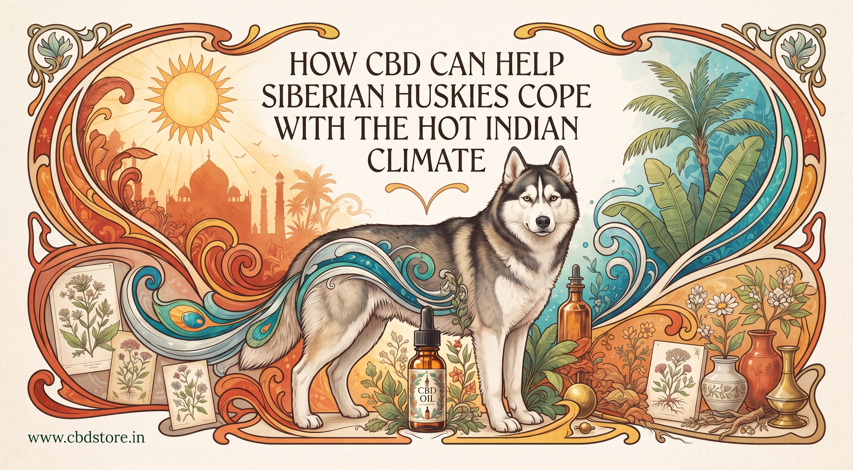 How CBD can help Siberian Huskies cope with the hot Indian climate
