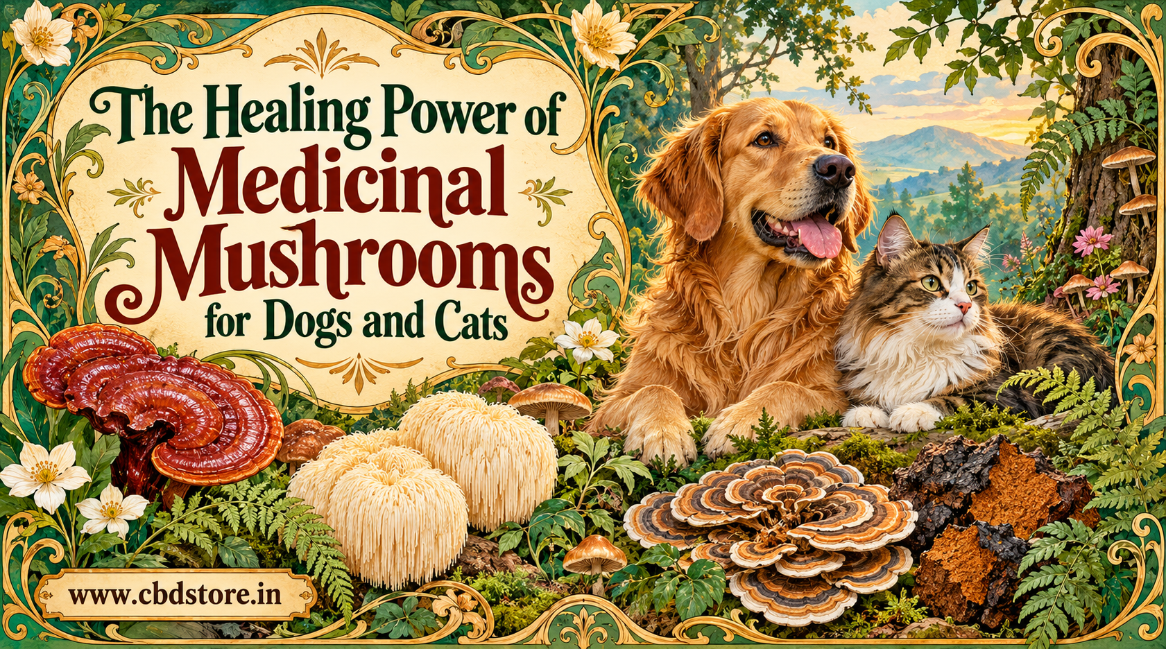 The Healing Power of Medicinal Mushrooms for Dogs and Cats