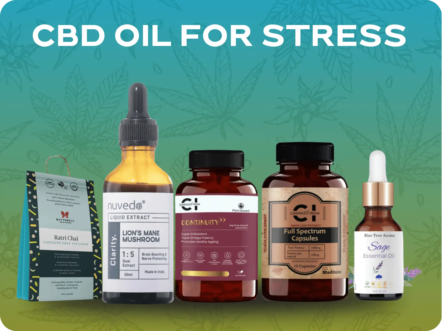 CBD Oil for Stress- Curated Products for Stress Relief.