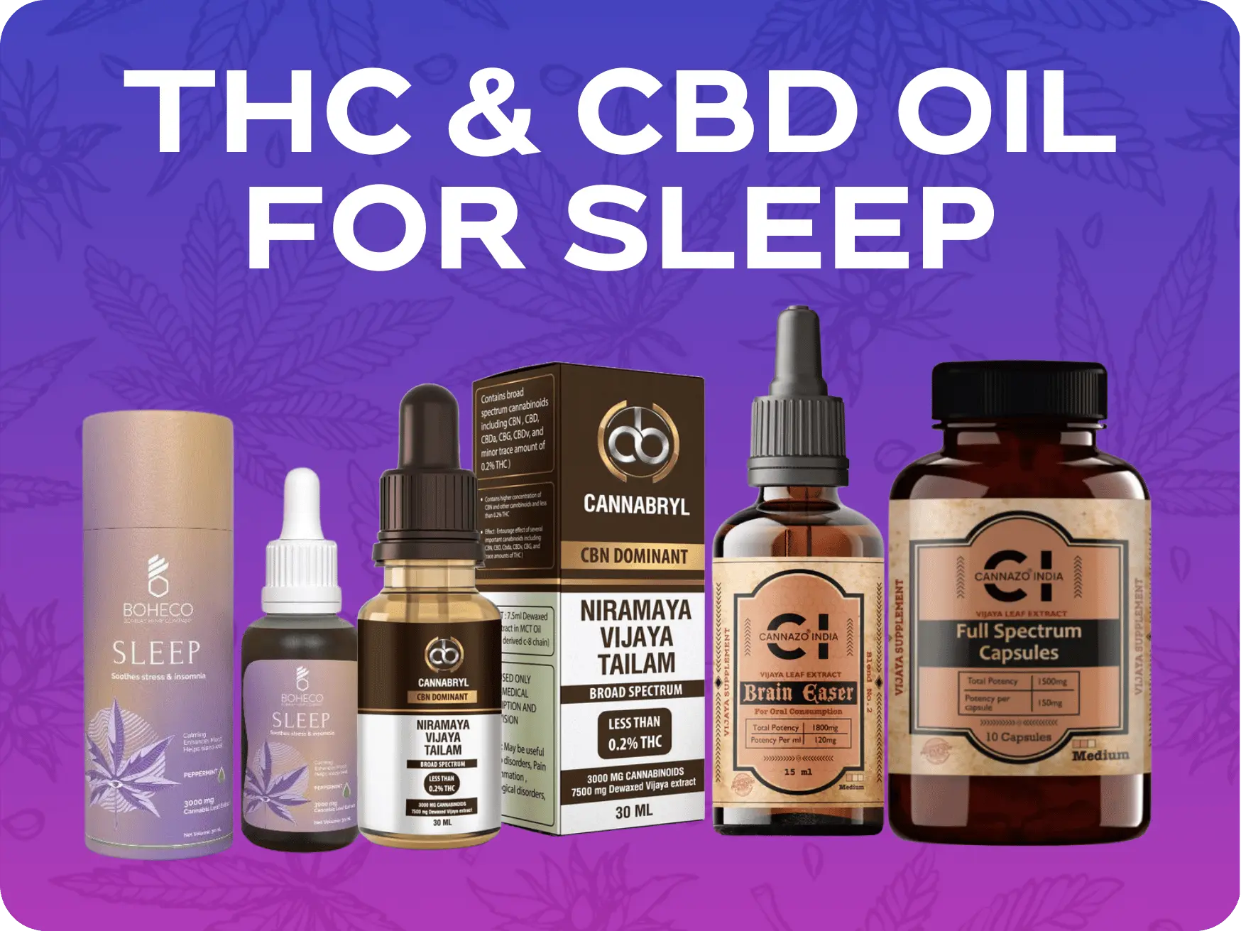 THC & CBD Oil for Sleep: Curated Products for Sound Sleep.