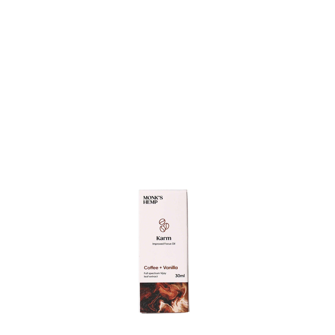 Monk's Hemp Karm (10:1) Improved Focus CBD Oil - Coffee Vanilla FlavorCBD + THC OilImproved Focus CBD Oil - Hemp Coffee Vanilla | Serenity Blend