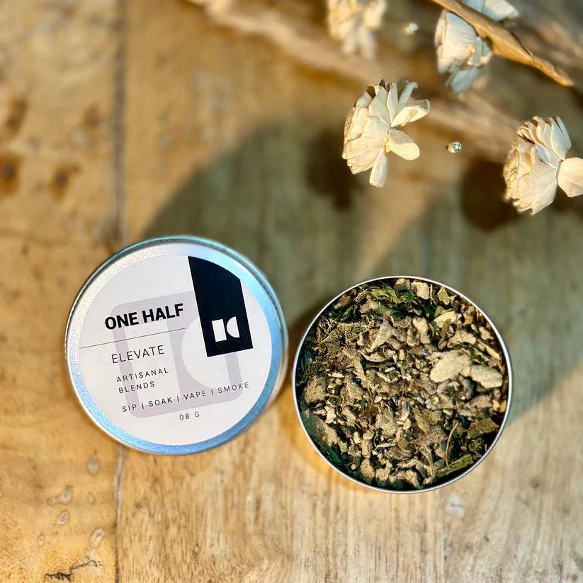 One Half - Elevate 8gm Tin | Herbal Smoking Blend.