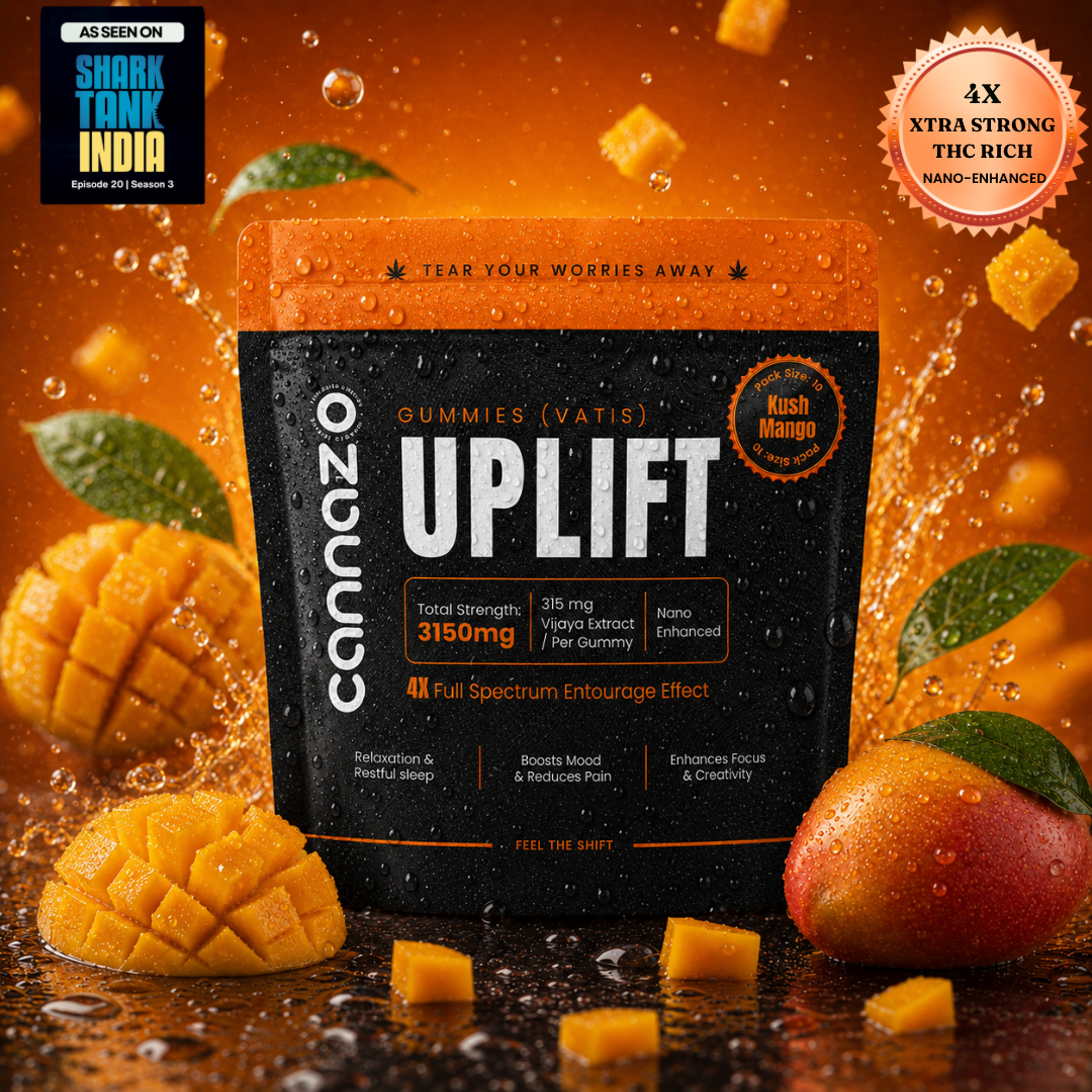 Cannazo- Uplift Gummies (Full spectrum + Terpenes – 500mg with 315mg active cannabinoids)