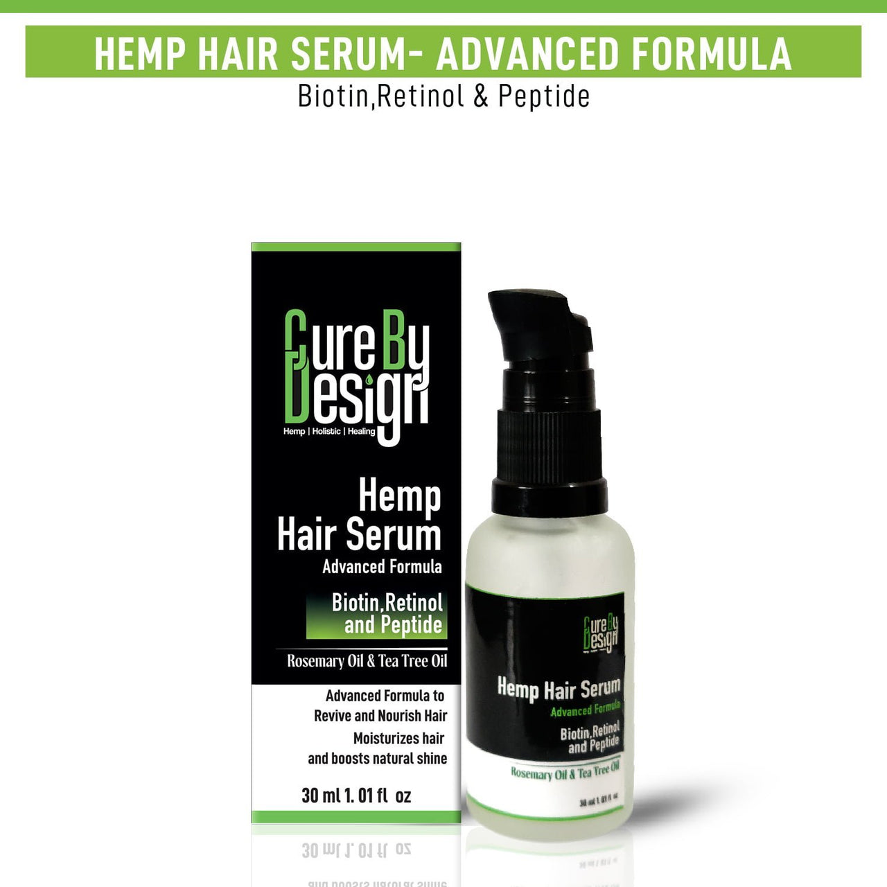 Cure By Design- Hemp Hair Serum