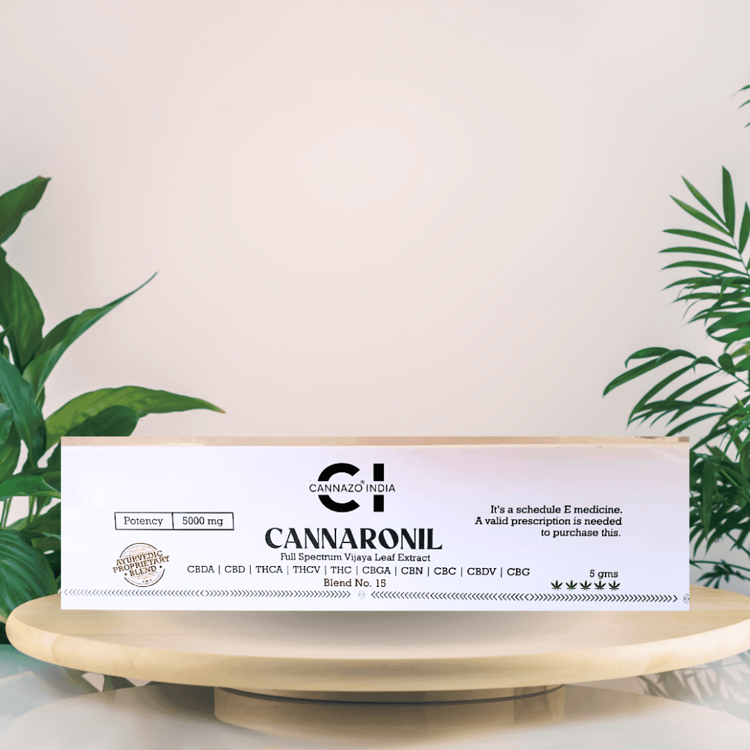 Cannaronil Syringe 5000mg 5gm (4ml) - 3 Variants (THC 1:4 / CBD 20:1 / Balanced 1:1) CBD:THCVijaya ExtractCannazo Cannaronil | 5000 mg Vijaya Extrat | CBD Store india