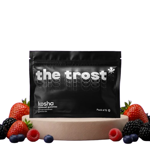 The Trost - Kosha Gummies (Berry Blast Flavor) - Extra Strong Cannabis Gummies (Mriduvati) - 13% Cannabis Extract