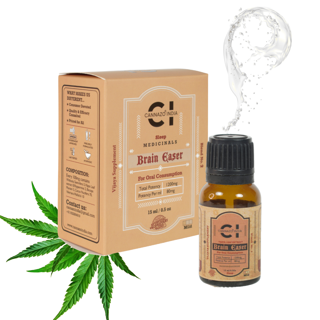 Cannazo Brain Easer- Medical Cannabis Tincture for Sleep with Valerian & Brahmi
