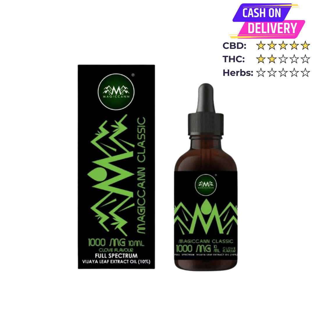 Magiccann Full Spectrum Vijaya Leaf Extract Oil -1000MG in 10ml (Clove Flavor) - CBD Store India