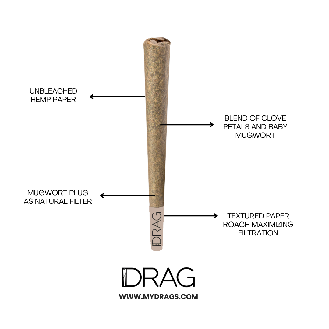 Drag Clove - Herbal Preroll | Mugwort & Cloves | Tobacco-Free & Nicotine-Free