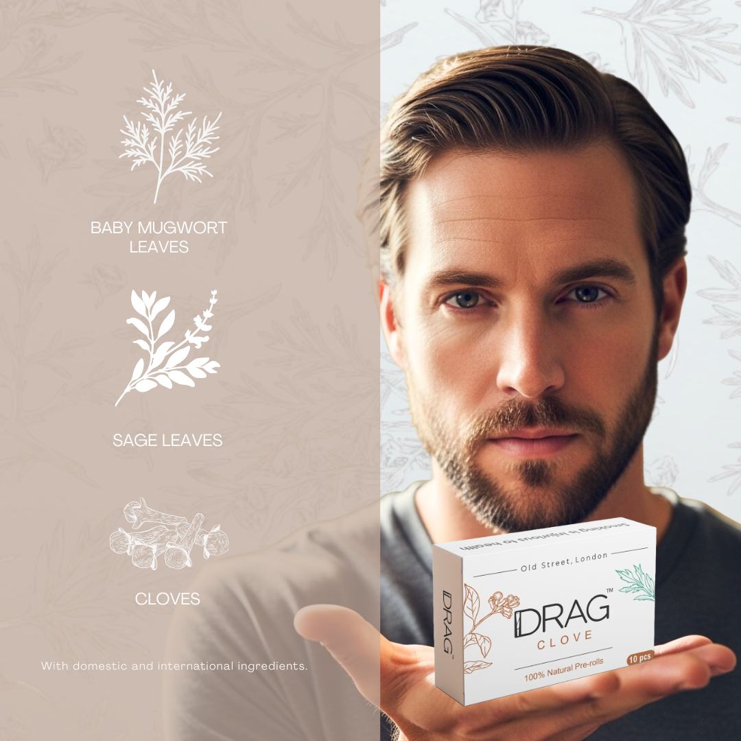 Drag Clove - Herbal Preroll | Mugwort & Cloves | Tobacco-Free & Nicotine-Free