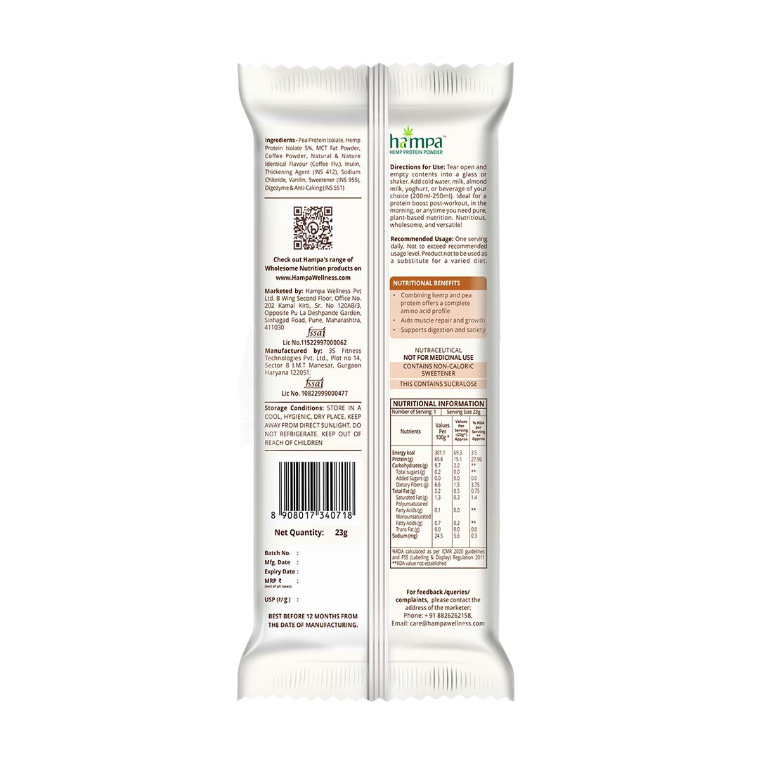 Hampa Wellness - Protein Powder - Coffee