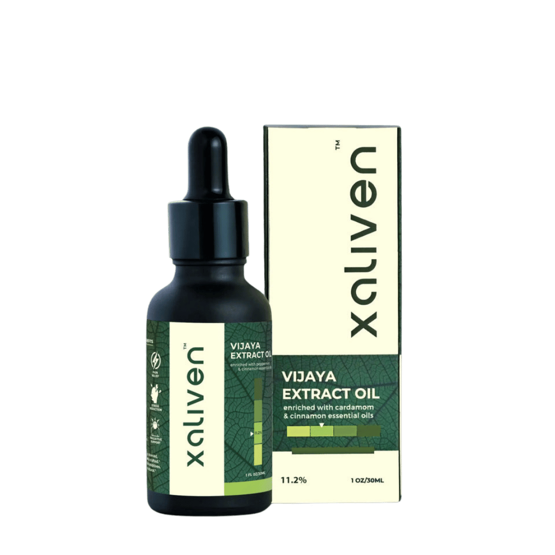 Xaliven- Vijaya Full Spectrum Oil for Stress & Sleep- CBD, THC & other Cannabinoids - 11.2% (3360mg) - CBD Store India