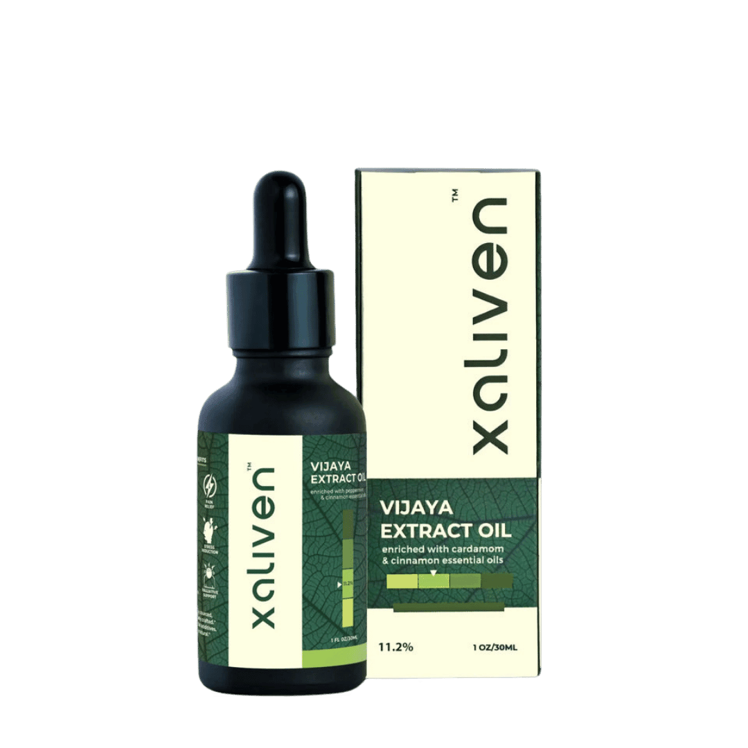 Xaliven- Vijaya Full Spectrum Oil for Stress & Sleep- CBD, THC & other Cannabinoids - 11.2% (3360mg)CBD OilVijaya CBD Oil for Stress & Sleep - Xaliven | Full Spectrum