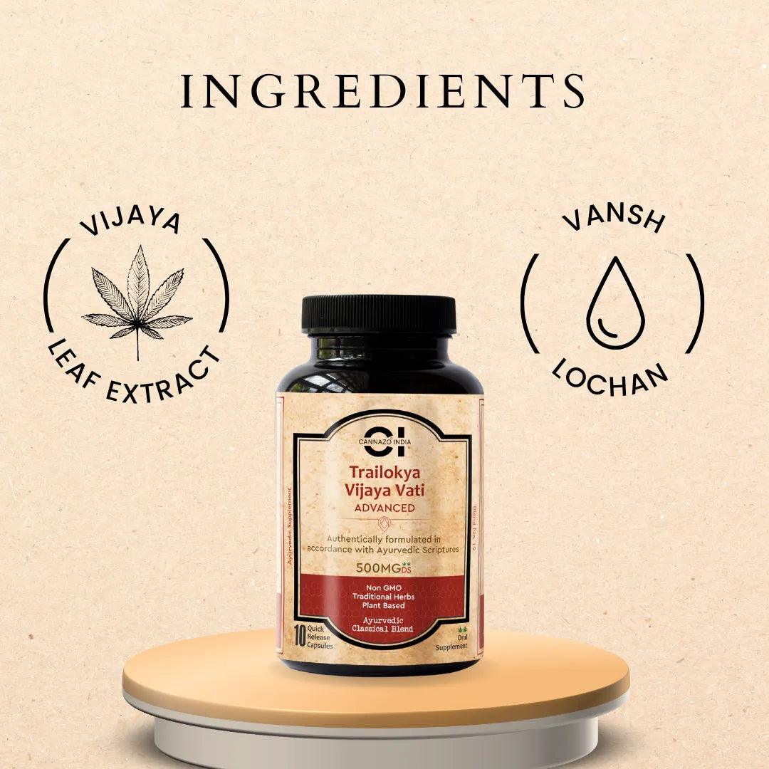 Cannazo- Trailokya Vijaya Vati Advanced (Ayurvedic Classic Blend)Vijaya vatiCannazo Trailokya Vijaya Vati Ayurvedic Blend | Pain Relief