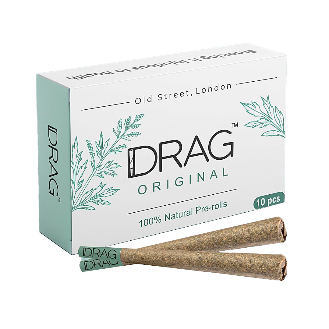 Drag Original - Herbal Preroll | Mugwort & Lemongrass Leaves | Tobacco-Free & Nicotine-Free
